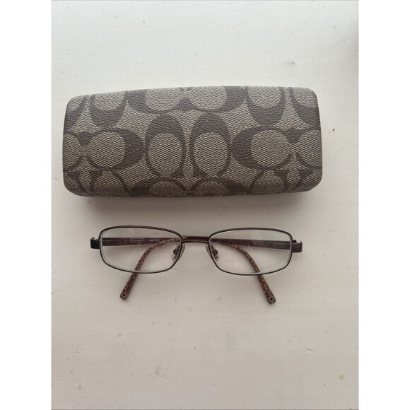 COACH “Wendy” 129 Shiny Tan Eyeglasses With Case Pre-owned - Picture 1 of 6